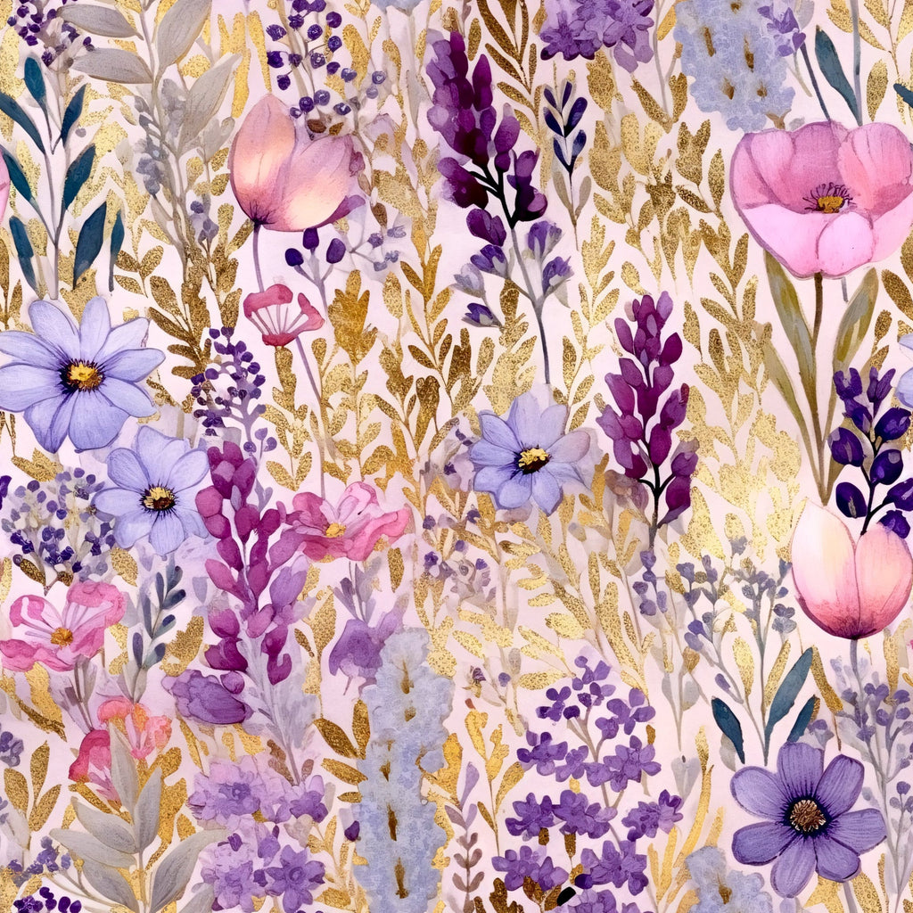 Lavender Meadow Pattern 8 Minky Fabric