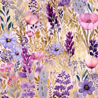 Lavender Meadow Pattern 8 Minky Fabric
