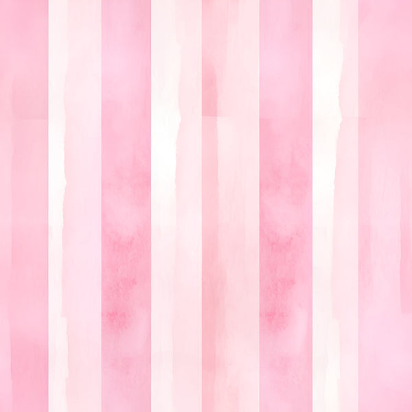 Pink striped watercolor background with vertical gradient stripes.