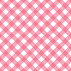 A pink and white checkered pattern with a symmetrical, repetitive design.