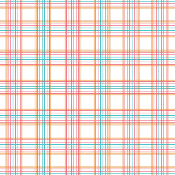 Pattern of intersecting red, blue, and green lines forming a plaid design on a white background.