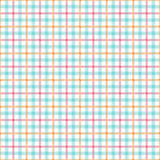 Plaid pattern with intersecting blue, red, and yellow lines on a white background.