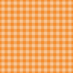 A seamless orange and cream gingham pattern with small evenly spaced squares throughout the image.