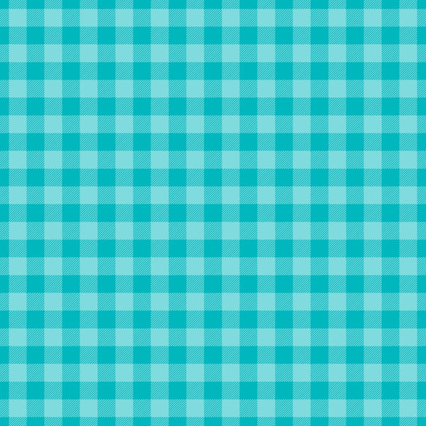Blue and white checkered gingham pattern.