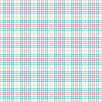 A grid pattern with intersecting lines in orange, pink, and teal on a white background.