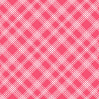 A pink and white plaid pattern with intersecting diagonal lines forming squares and diamonds.