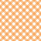 Orange and white gingham pattern with alternating diagonal squares.