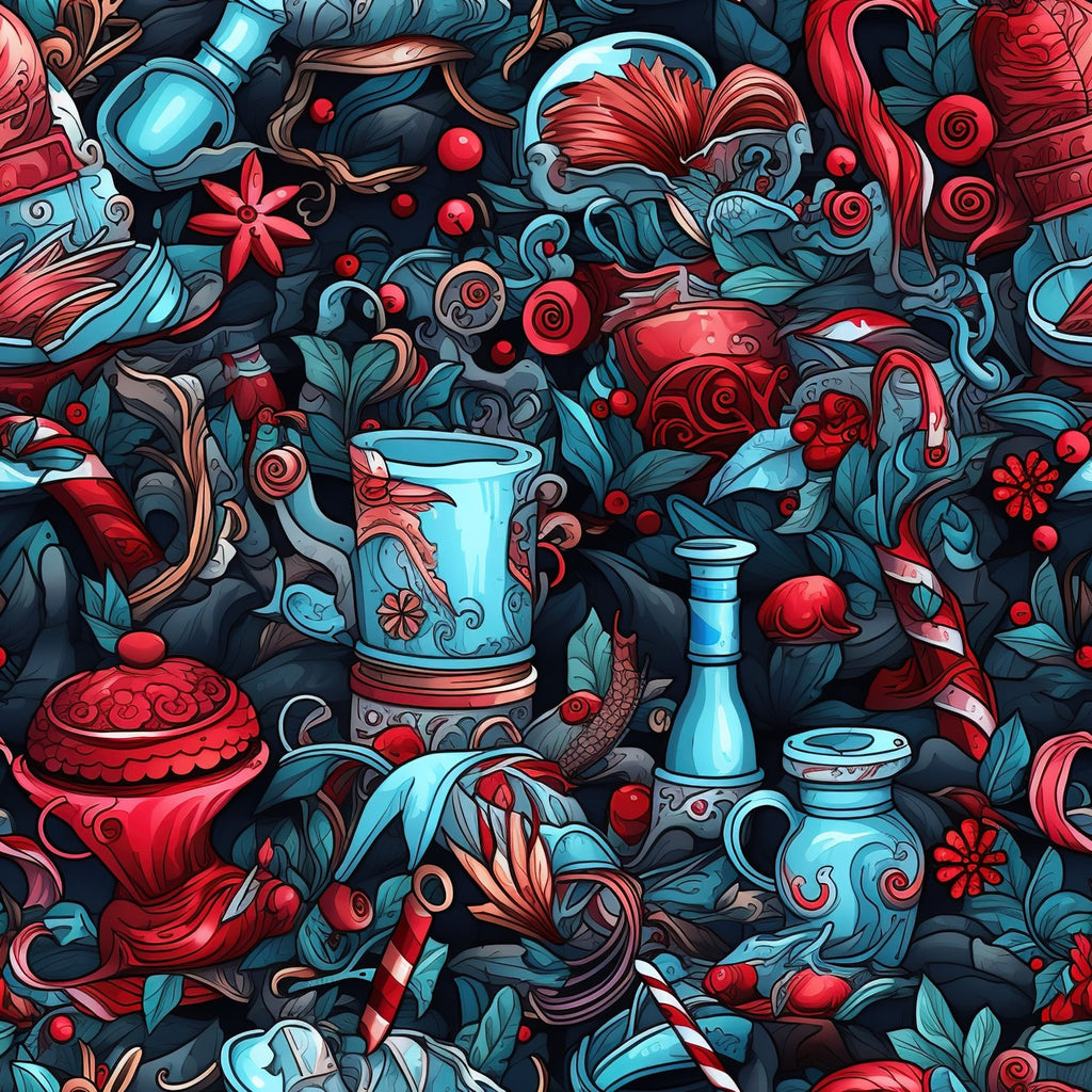 Midnight Yuletide Pattern 1 Minky Fabric
