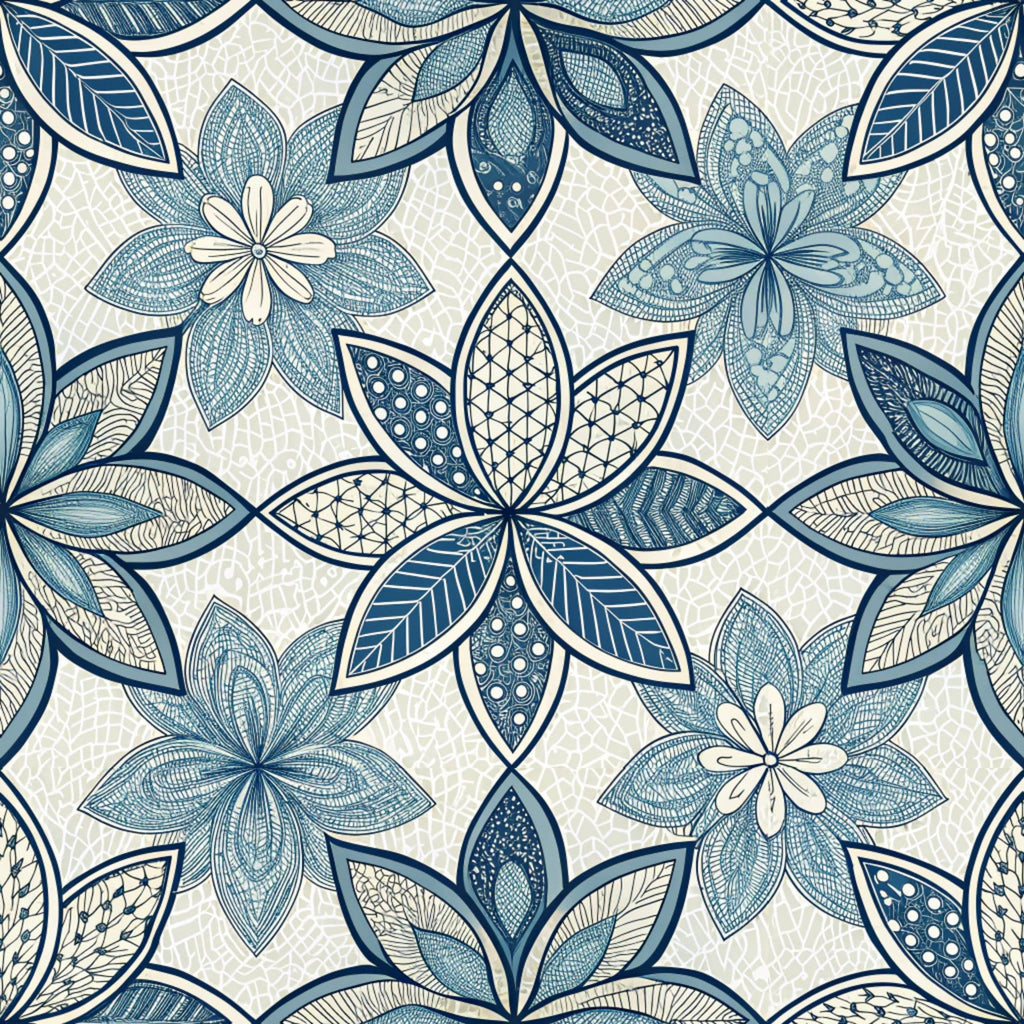 Harbor Blossoms Pattern 4 Minky Fabric