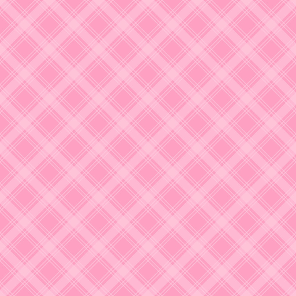 Pink plaid pattern with crisscrossing lines forming diamond shapes.