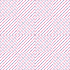 A diagonal plaid pattern with repeating pink and purple lines on a white background.