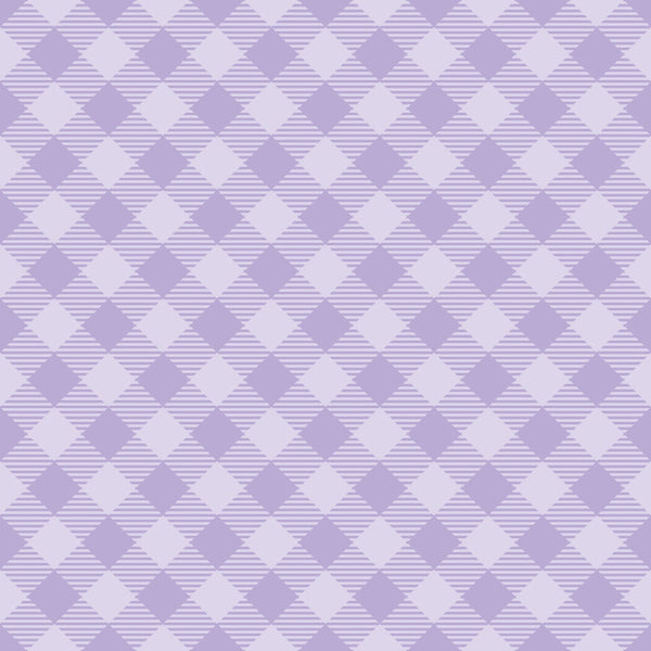 Pattern of light purple and white diamonds in a checkered layout, with alternating solid and striped textures.
