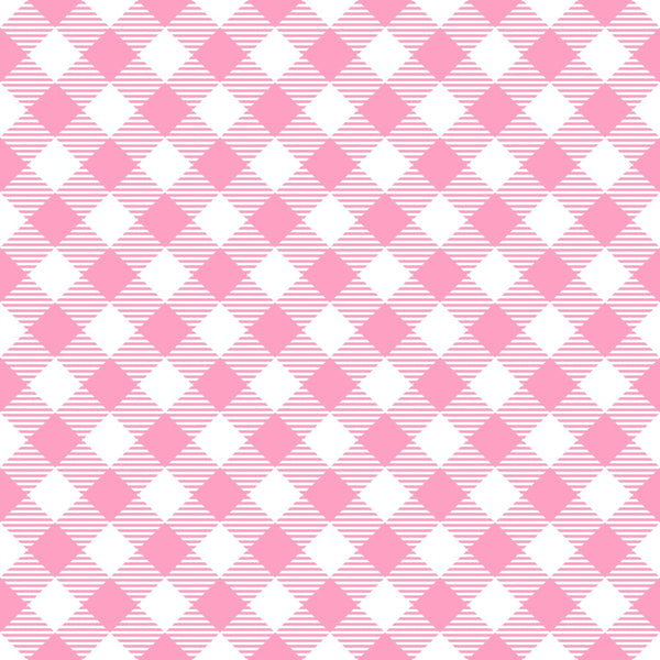 A pink and white checkered pattern with diagonal lines, resembling a gingham design.