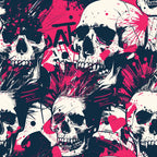 Punk Rock Skull Pattern 5 Minky Fabric