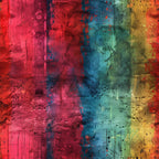 rainbow, grunge, distressed, red, blue, yellow, orange, pink, turquoise, green, weathered, cracked, textured, abstract, vintage, aged, splattered, worn,, fabric panel, artistic