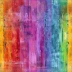 rainbow, grunge, distressed, weathered, orange, pink, purple, blue, green, yellow, ombre, gradient, vertical stripes, abstract, artistic, textured, splattered, vintage, worn,, fabric panel, contemporary
