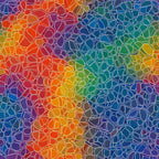 rainbow colors, mandala pattern, stained glass effect, mosaic design, vibrant hues, geometric shapes, circular motifs, red, orange, yellow, green, blue, purple,, fabric panel, kaleidoscope pattern, abstract art, colorful tessellation, organic shapes, artistic design