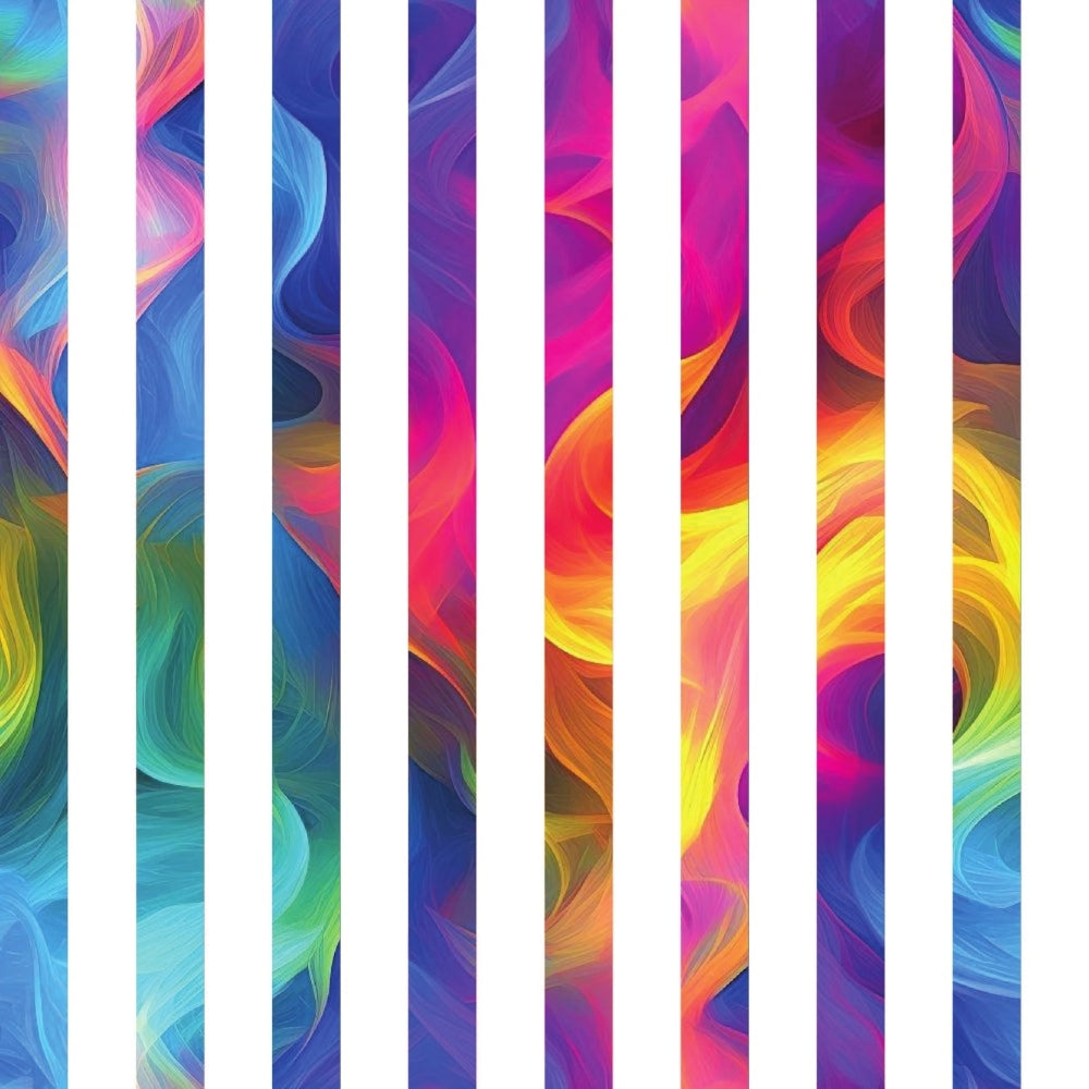 vibrant rainbow, flowing smoke, abstract swirls, blue hues, pink tones, purple shades, yellow accents, orange gradients, green highlights, vertical stripes, fluid motion, contemporary art, digital design, quilting cotton, fabric panel, colorful waves, gradient transitions, modern abstract, bright colors, flowing patterns