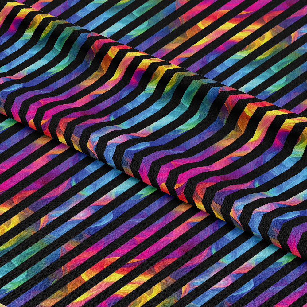 Rainbow Smoke Pattern 19 Quilting Cotton Fabric