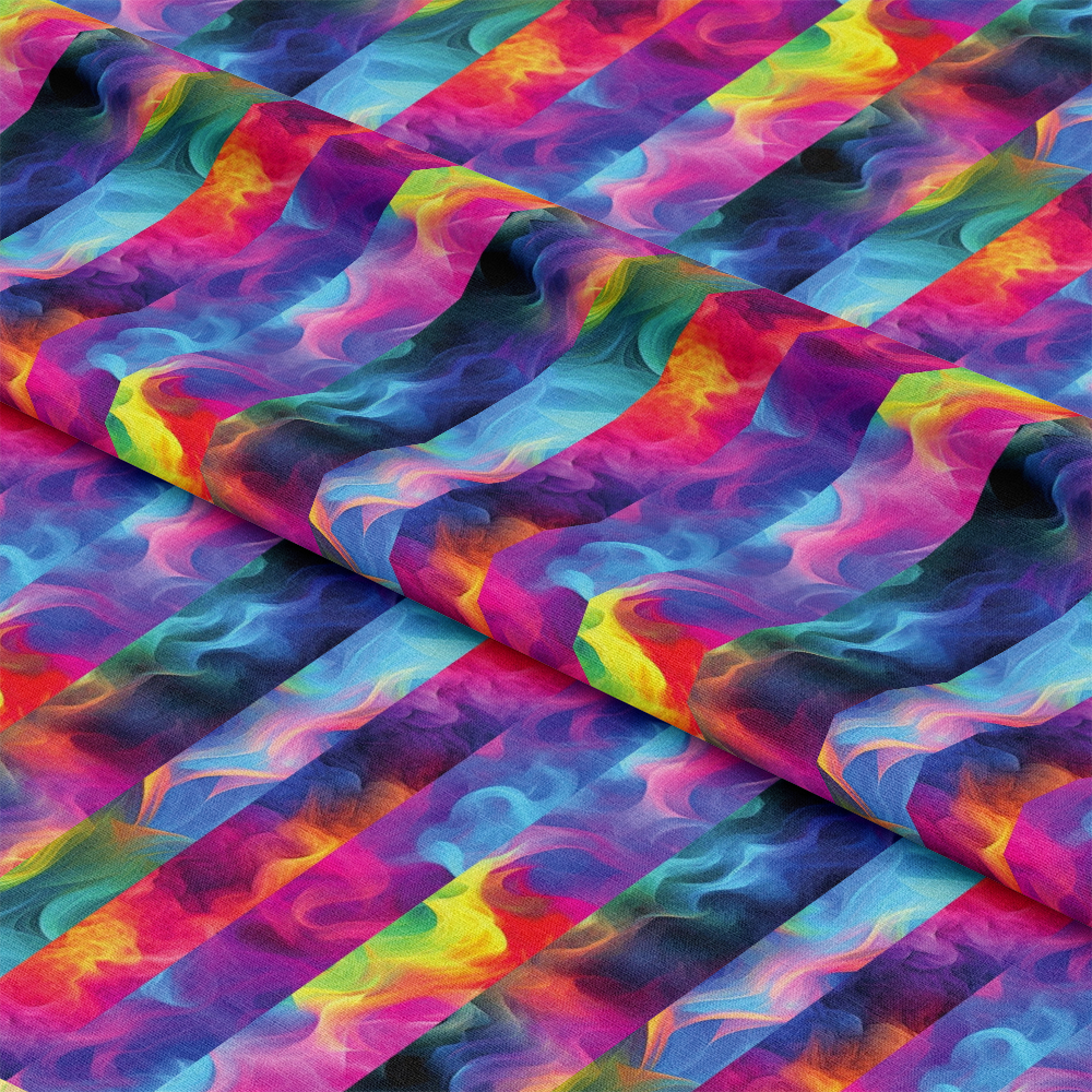 Rainbow Smoke Pattern 23 Quilting Cotton Fabric