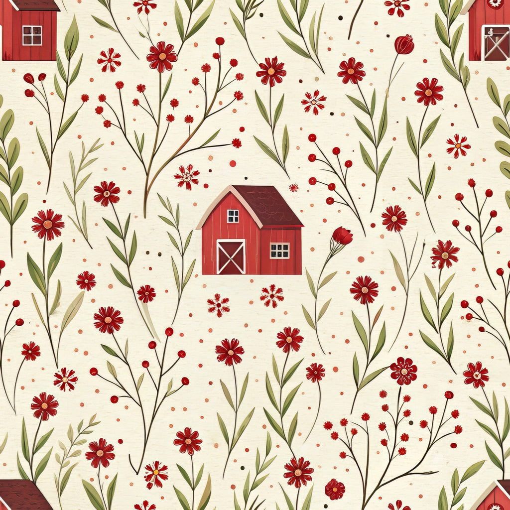 Barnyard Blooms Pattern 2 Minky Fabric