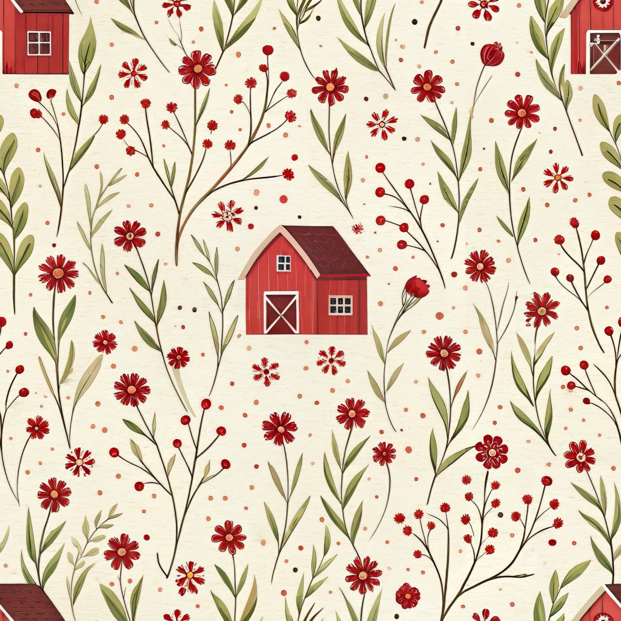 Barnyard Blooms Pattern 2 Minky Fabric