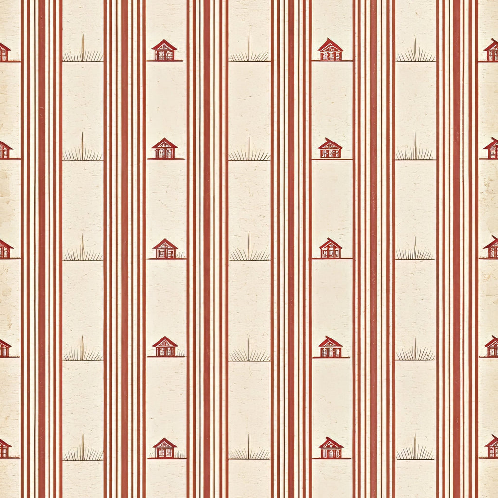Red Farmhouse Pattern 7 Quilting Cotton Fabric
