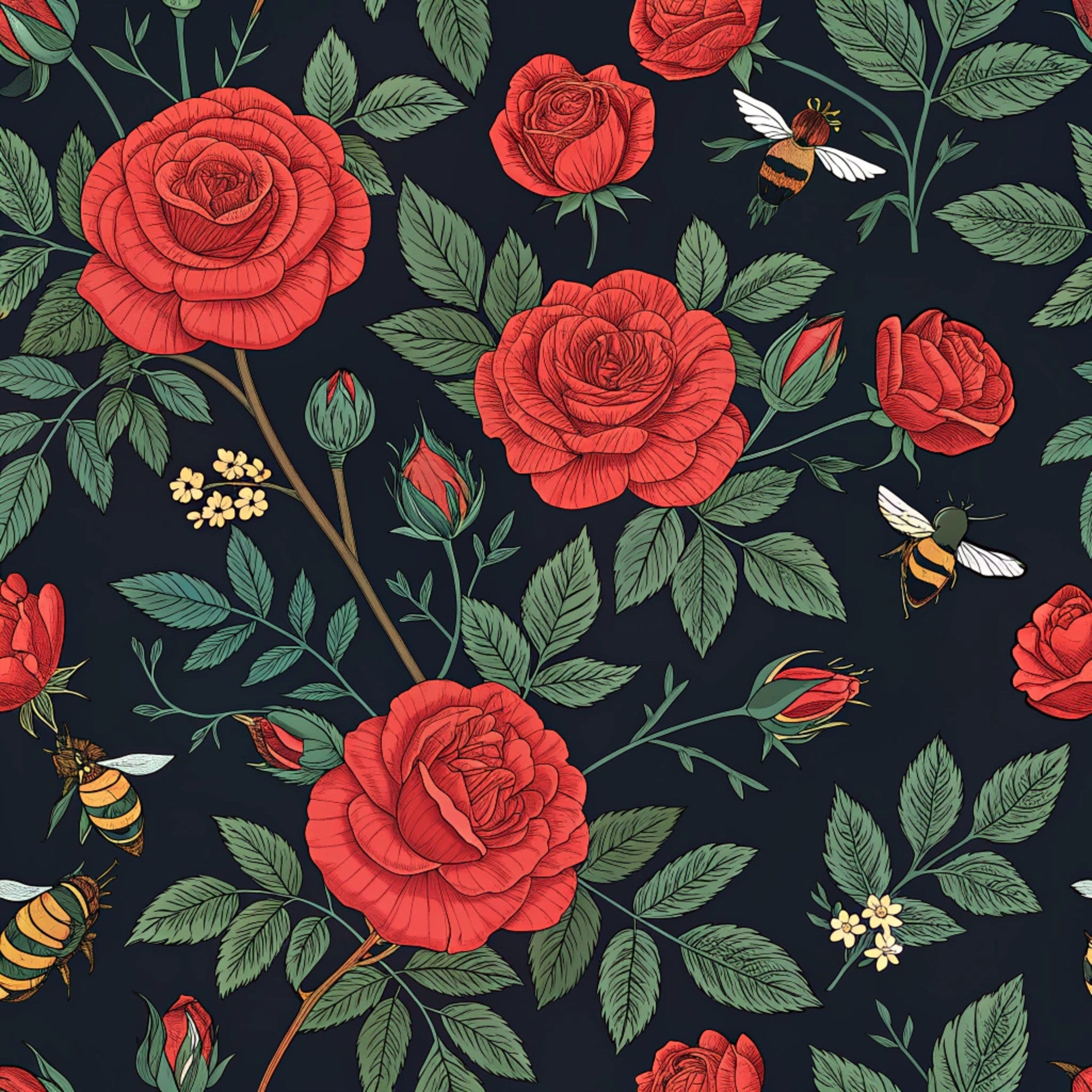 Scarlet Hive Pattern 3 Minky Fabric