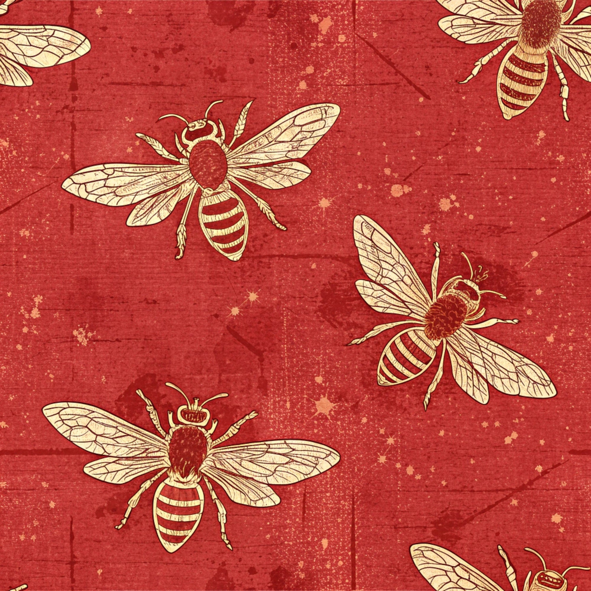 Scarlet Hive Pattern 9 Minky Fabric