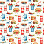 Patriotic Picnic Pattern 1 Minky Fabric