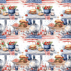 Patriotic Picnic Pattern 11 Minky Fabric