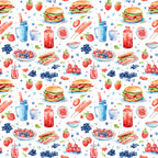 Patriotic Picnic Pattern 5 Minky Fabric