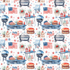 Patriotic Picnic Pattern 7 Minky Fabric