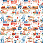 Patriotic Picnic Pattern 8 Minky Fabric