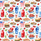 Patriotic Picnic Pattern 9 Minky Fabric