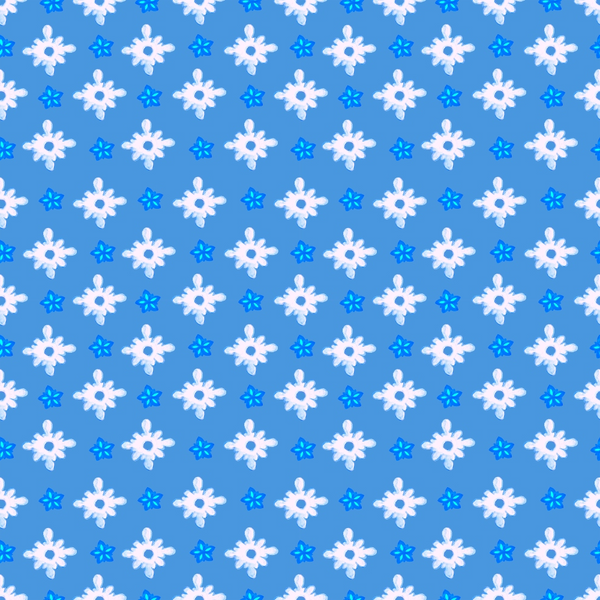 Pattern of small white and blue stars on a blue background, evenly spaced in a grid.