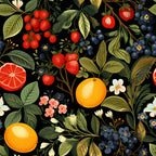 Retro Fruity Garden Pattern 3 Minky Fabric