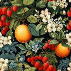Retro Fruity Garden Pattern 6 Minky Fabric
