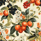 Retro Fruity Garden Pattern 7 Minky Fabric