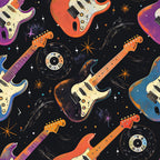 Rock Legends Guitars Pattern 7 Minky Fabric