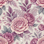 Dusty Rose Garden Pattern 12 Minky Fabric