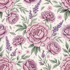 Dusty Rose Garden Pattern 13 Minky Fabric