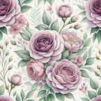 Dusty Rose Garden Pattern 3 Minky Fabric