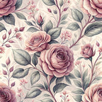 Dusty Rose Garden Pattern 4 Minky Fabric