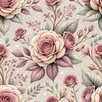 Dusty Rose Garden Pattern 8 Minky Fabric