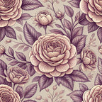 Dusty Rose Garden Pattern 9 Minky Fabric