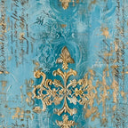Gilded Lace Script Pattern 17 Minky Fabric