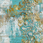 Gilded Lace Script Pattern 20 Minky Fabric