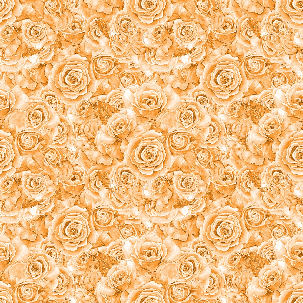 Seamless pattern of orange roses densely arranged, creating a textured floral background.