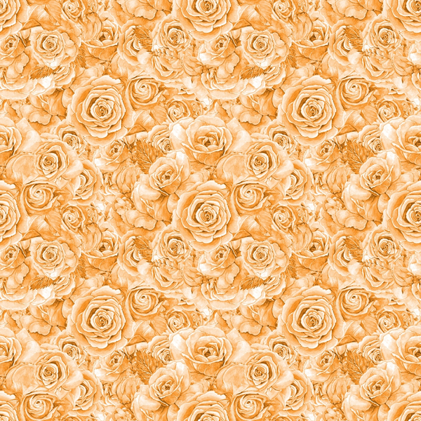 Seamless pattern of orange roses densely arranged, creating a textured floral background.